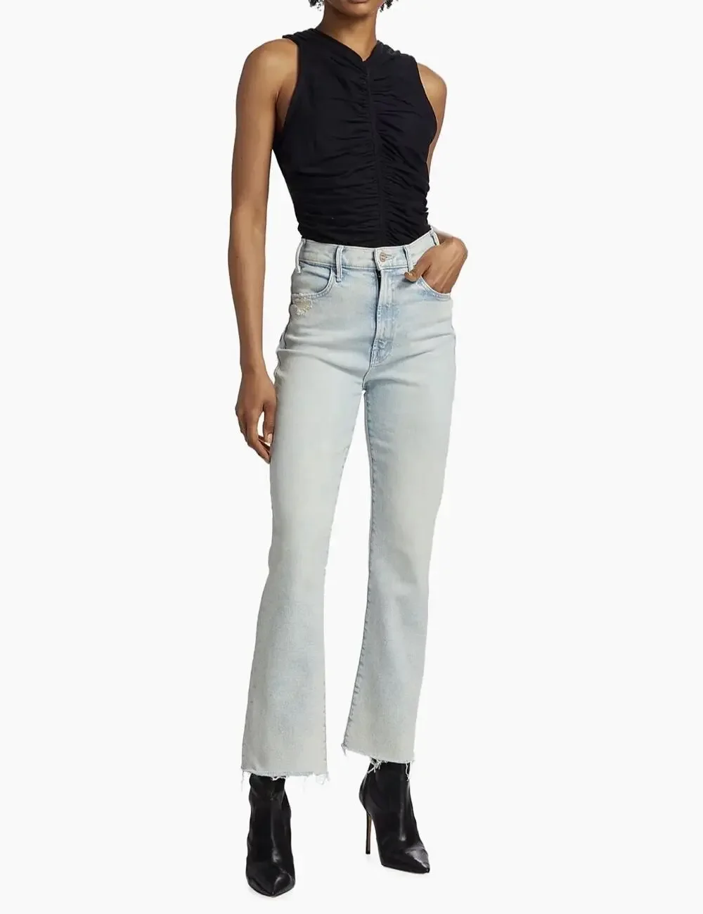 Mother The Hustler Ankle Fray in Smooth Sailing Size 24